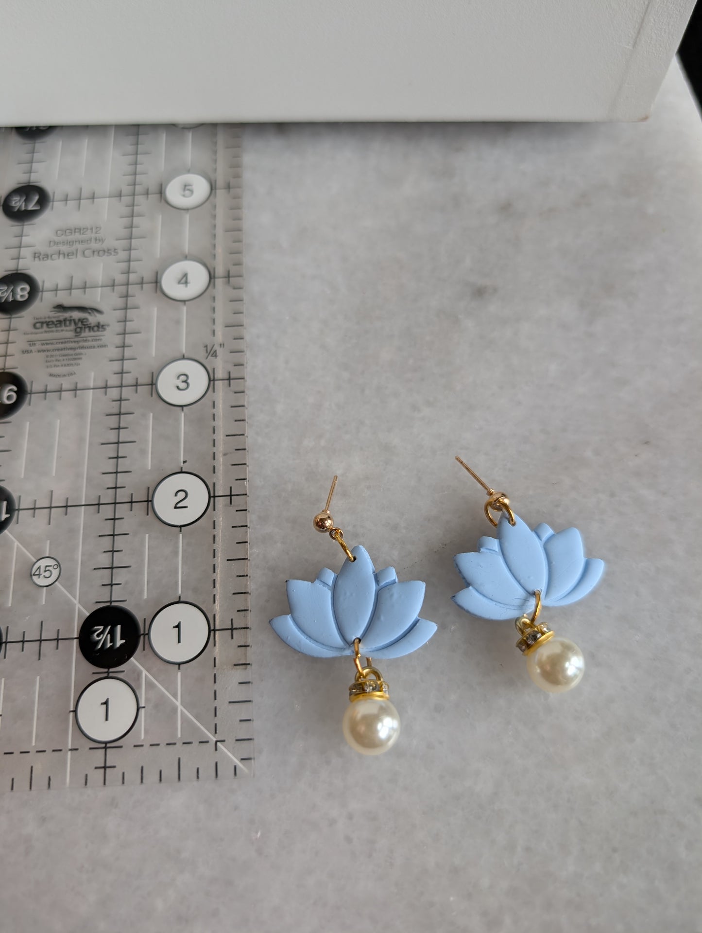 Blue lotus with pearl